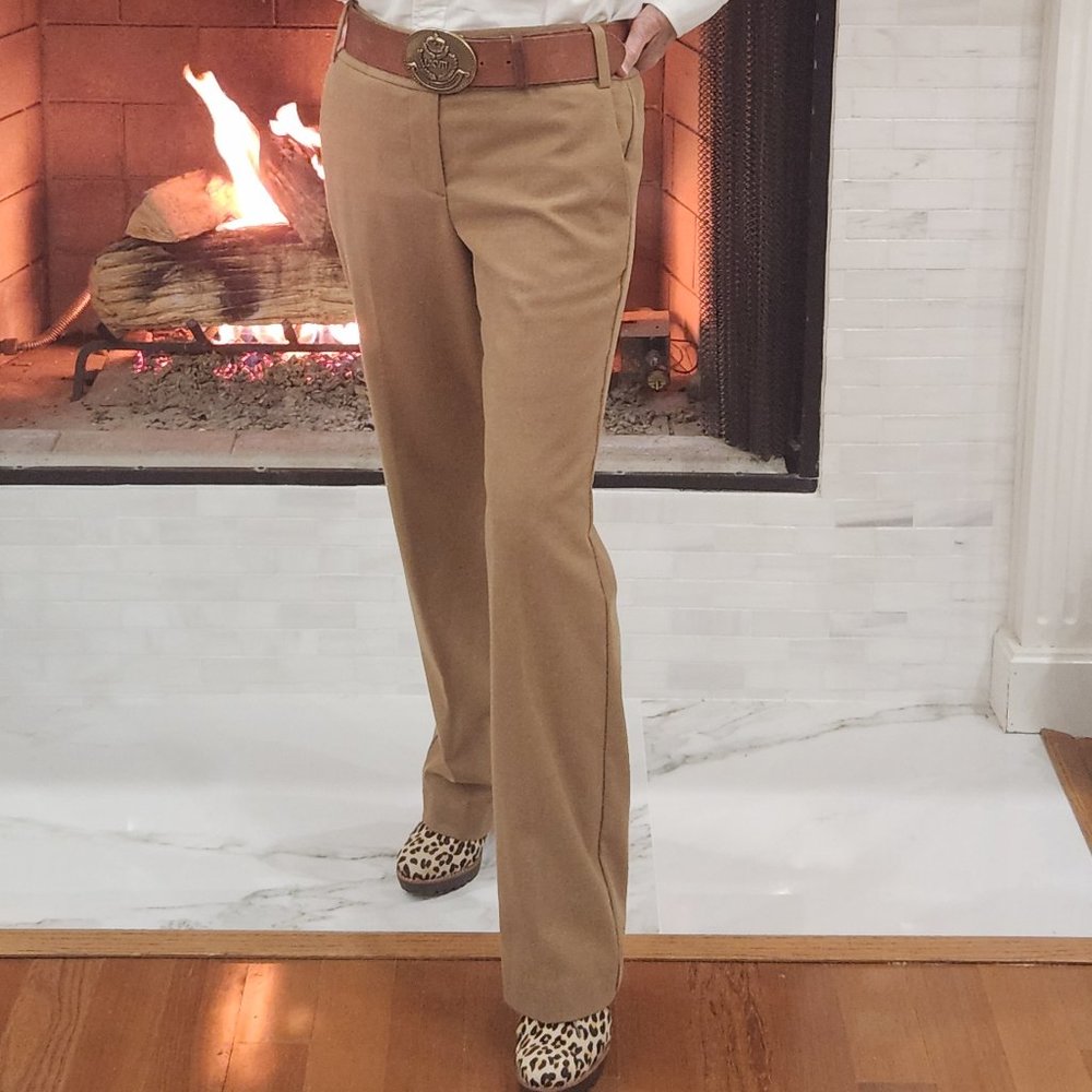 LOFT OUTLET CAMEL COLORED TROUSER 4 PETITE, NEW, NEVER WORN